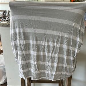 Gray and White Striped Canopy